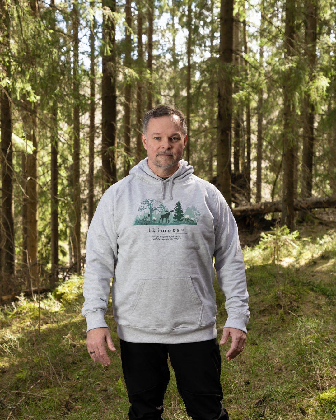 Ikimetsä hoodie, harmaa