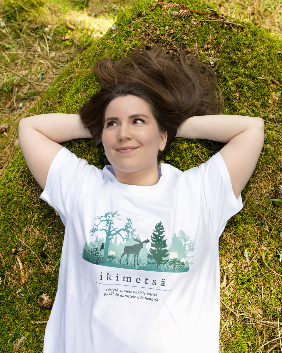 Ikimetsä unisex t-paita, valkoinen