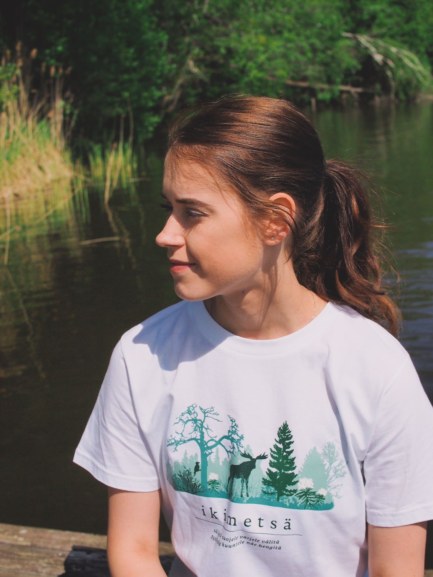 Ikimetsä unisex t-paita, valkoinen