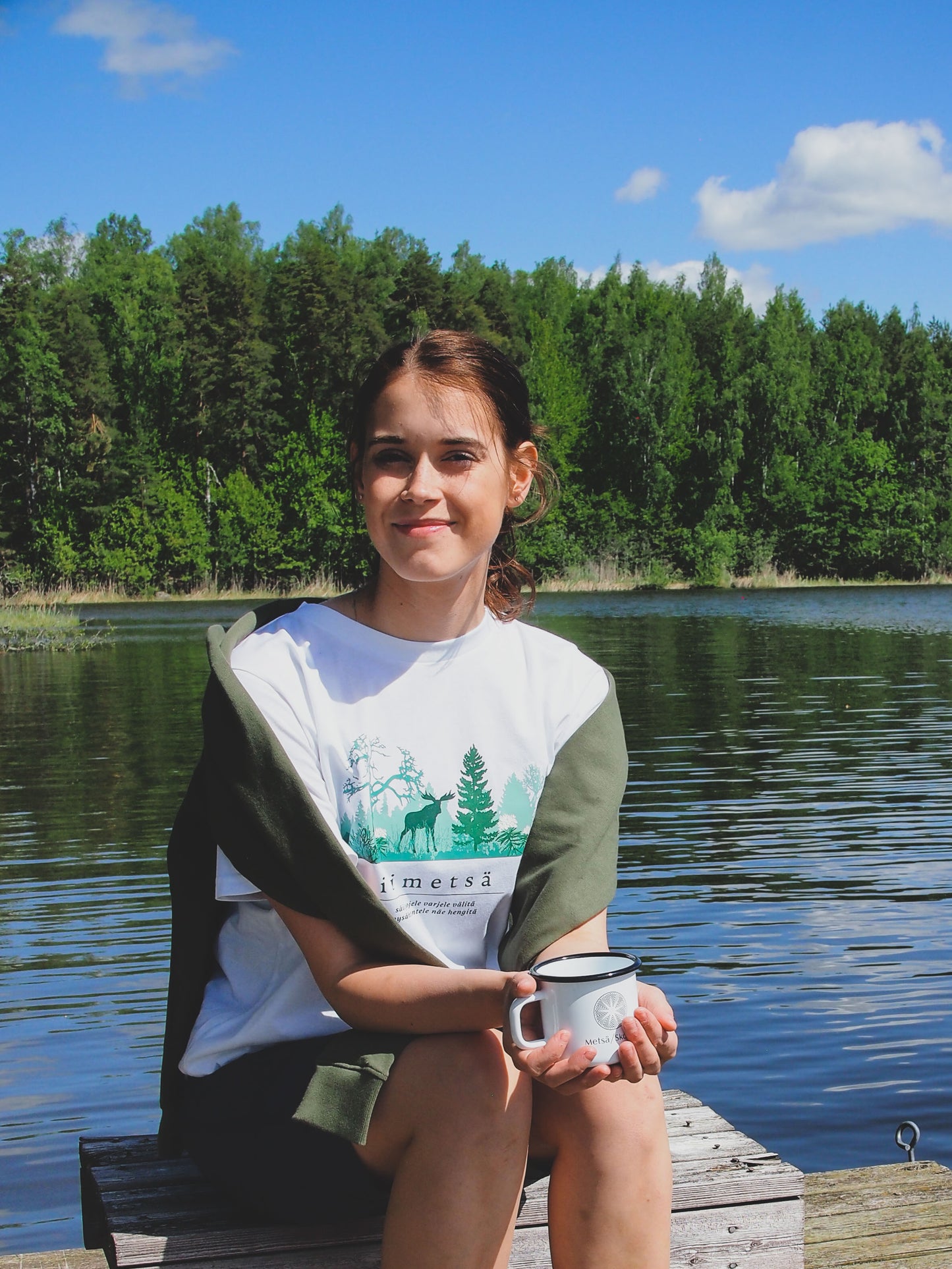 Ikimetsä unisex t-paita, valkoinen