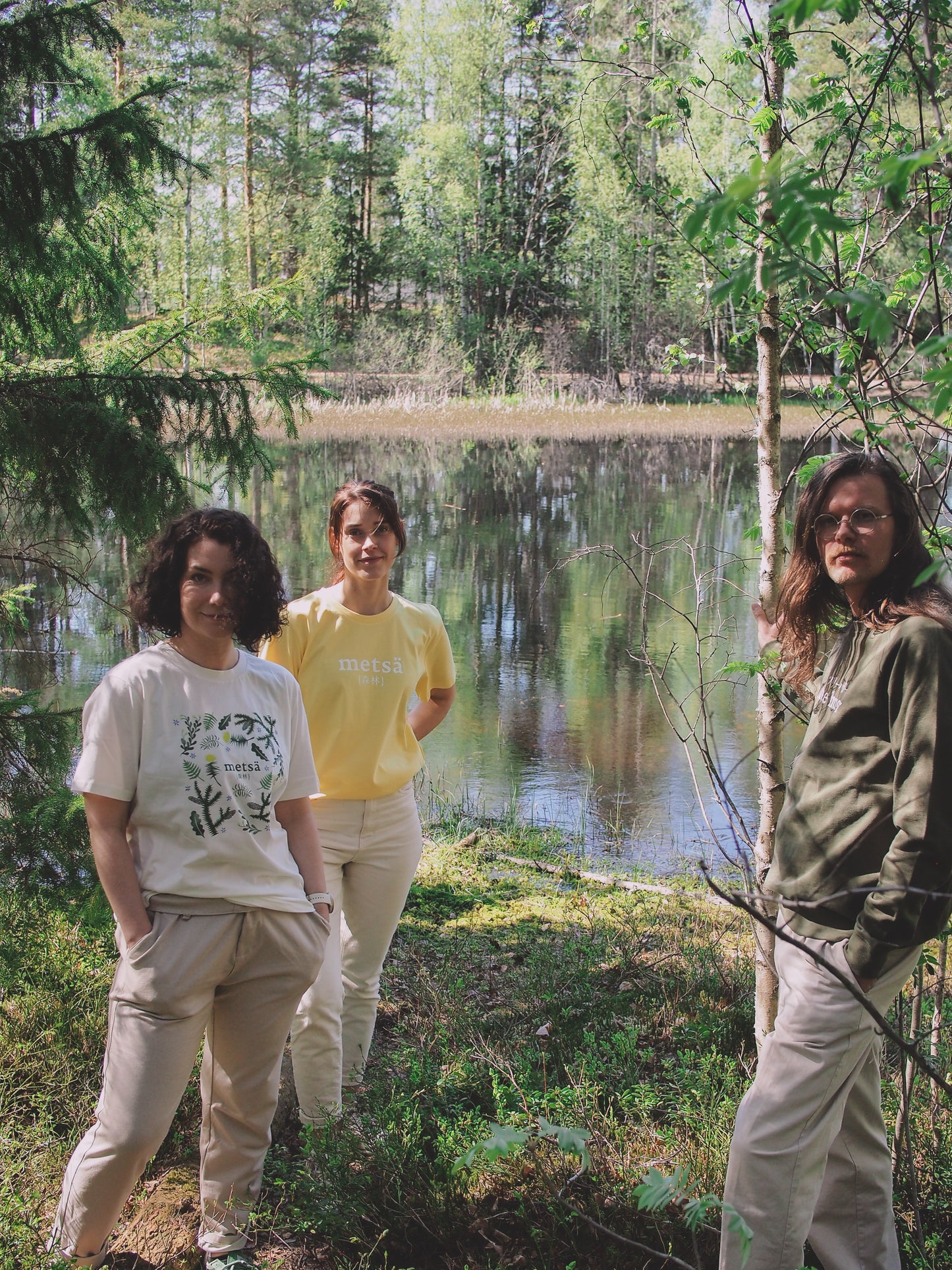 Metsä/Skogen T-shirt flora, natural white