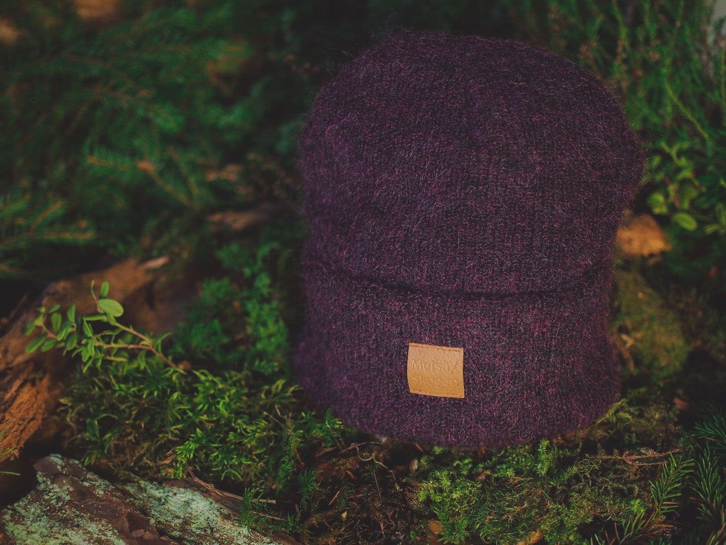 Mohair beanie, violetti