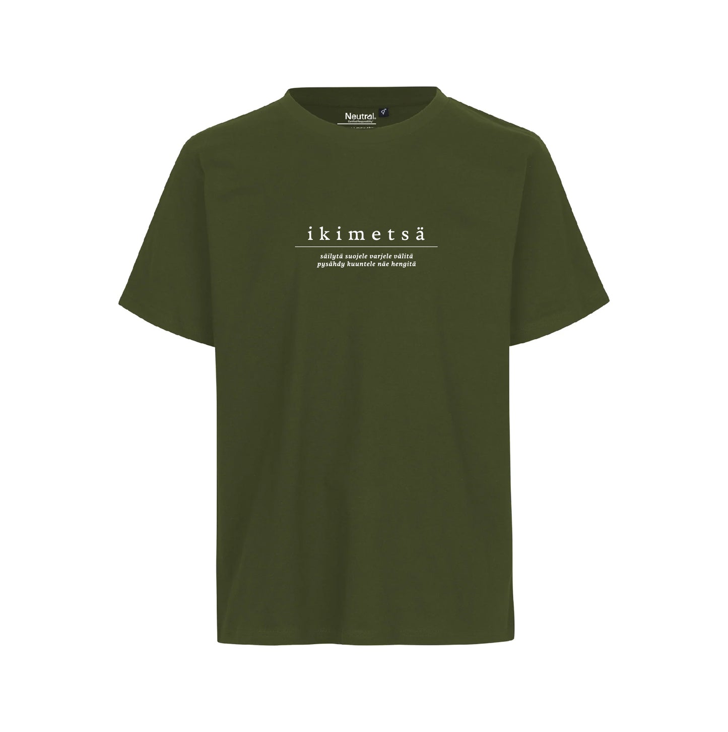 Ikimetsä unisex t-paita, vihreä