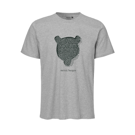 Metsä/Skogen t-paita unisex karhu, sport grey